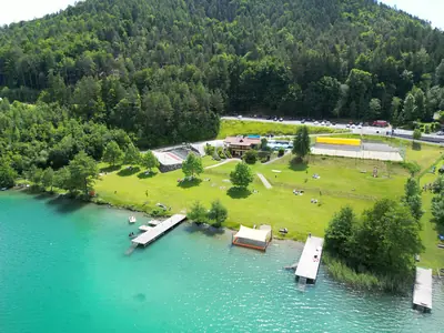 Sportstrandbad Süd am Klopeiner See – Drohnenaufnahme